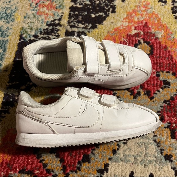 NIKE CORTEZ BASIC SL PRESCHOOL LITTLE KID TRIPLE WHITE - 1Y - Picture 3 of 5